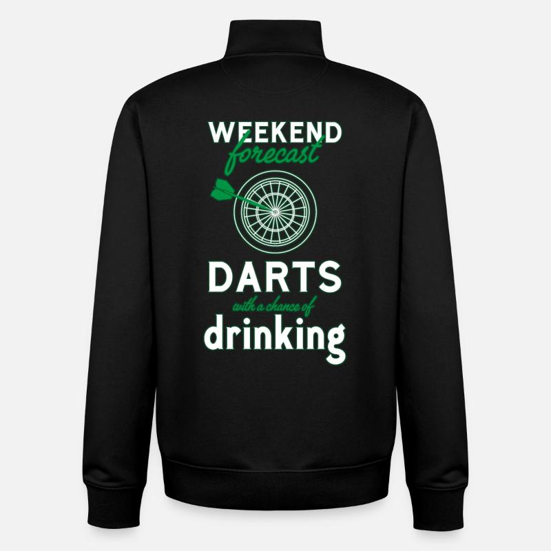 Darts darts - Unisex Organic Zip Sweatshirt by Stanley/Stella - black