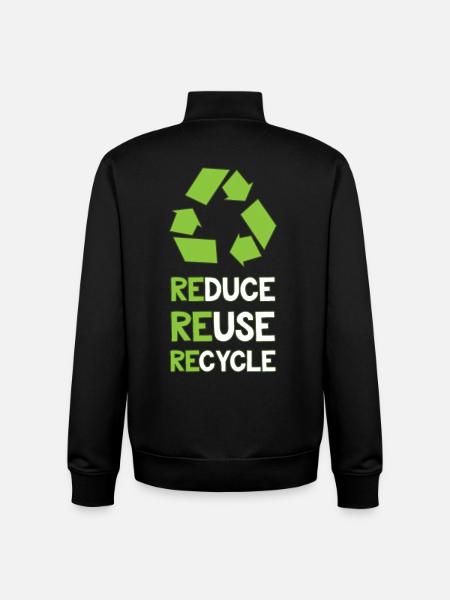 Environmental protection recycling - Unisex Organic Zip Sweatshirt by Stanley/Stella - black