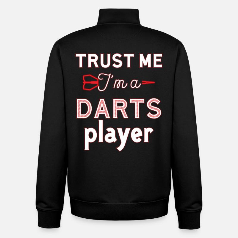 Darts darts - Unisex Organic Zip Sweatshirt by Stanley/Stella - black