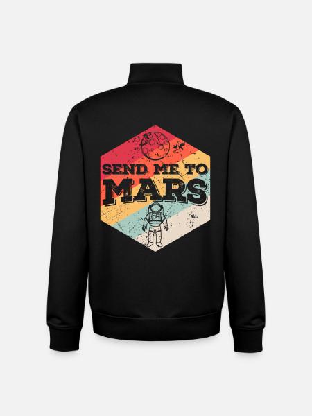 Send Me to Mars - Unisex Organic Zip Sweatshirt by Stanley/Stella - black