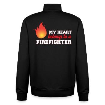 fire Department - Unisex Organic Zip Sweatshirt by Stanley/Stella - black - Back - AI Model Male 185 light (185cm)