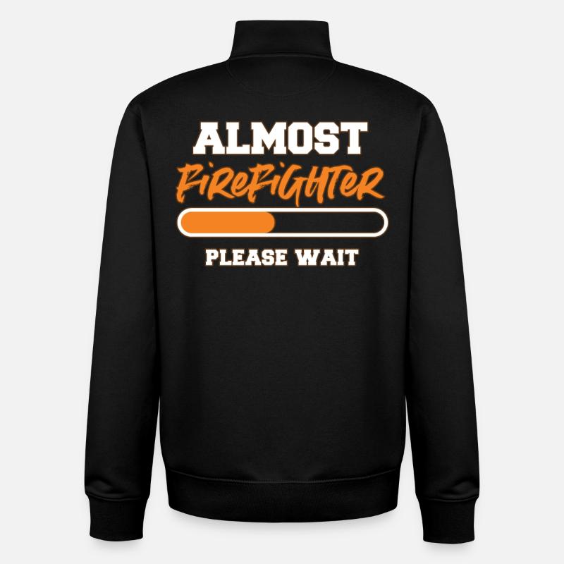 pompiers - Sweat zippé unisexe en coton bio Stanley/Stella - noir