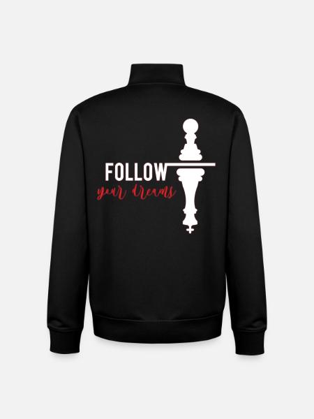 Échecs - Sweat zippé unisexe en coton bio Stanley/Stella - noir
