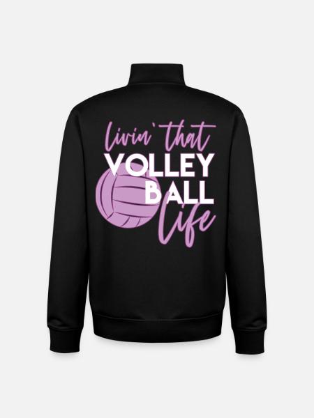 volley-ball - Sweat zippé unisexe en coton bio Stanley/Stella - noir