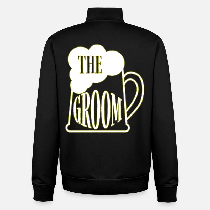 Bière de marié - Sweat zippé unisexe en coton bio Stanley/Stella - noir