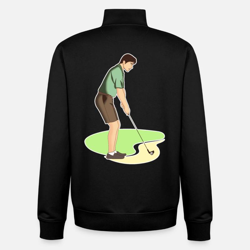 Golf | Golfing | Golfer | golf - Unisex Organic Zip Sweatshirt by Stanley/Stella - black