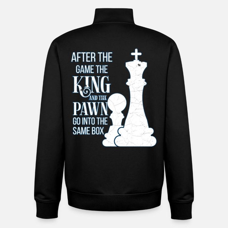 chess - Unisex Organic Zip Sweatshirt by Stanley/Stella - black