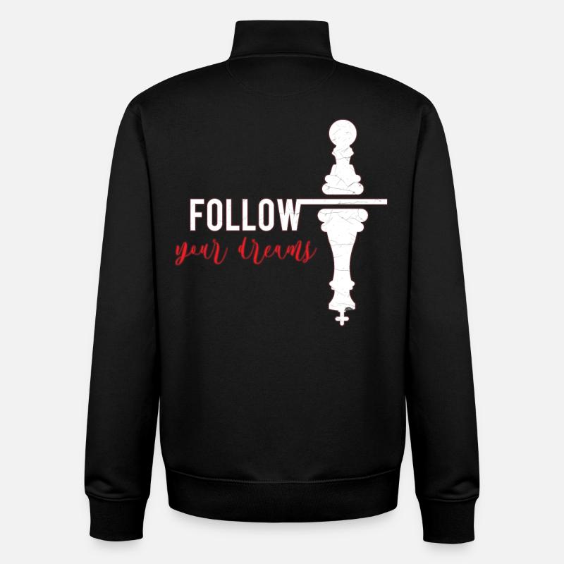 chess - Unisex Organic Zip Sweatshirt by Stanley/Stella - black