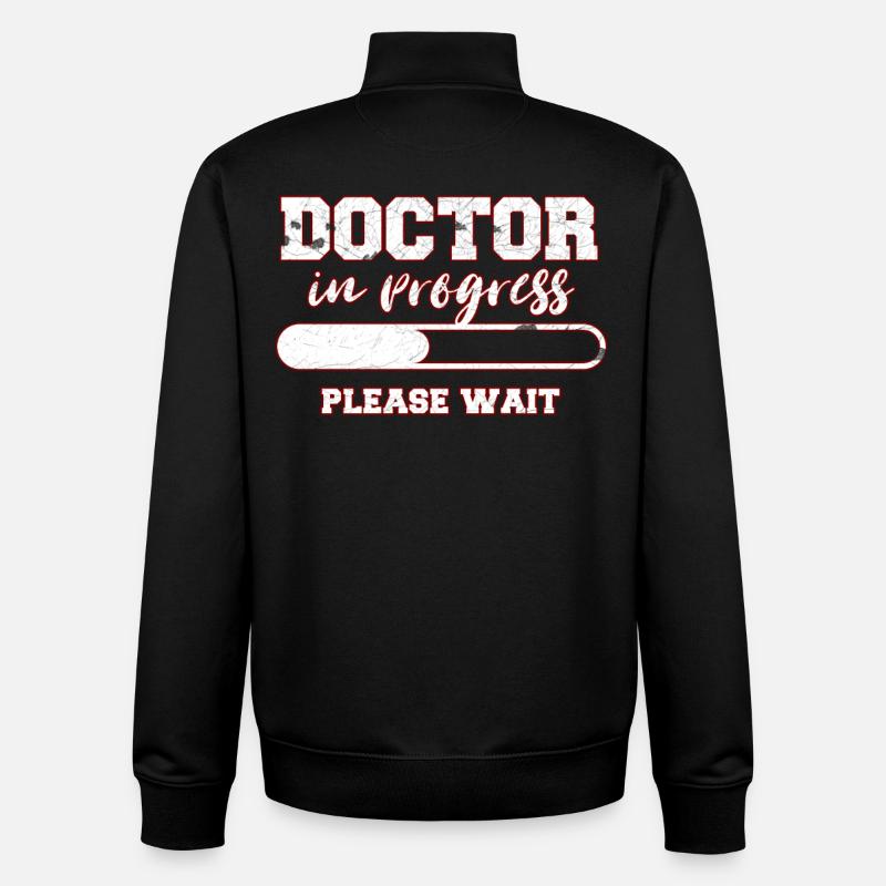 médecin - Sweat zippé unisexe en coton bio Stanley/Stella - noir