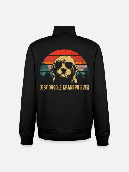 best doodle grandpa ever - Unisex Organic Zip Sweatshirt by Stanley/Stella - black