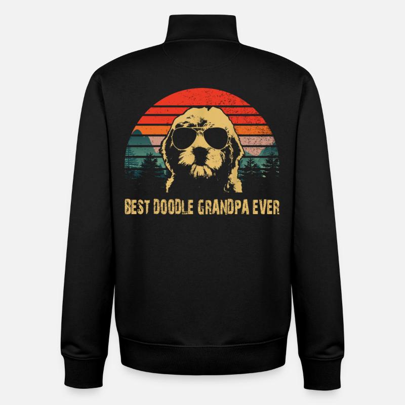 bester Doodle Opa aller Zeiten - Unisex Organic Zip Sweatshirt von Stanley/Stella - Schwarz