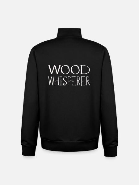 Woodworking Wood Whisperer - Unisex Organic Zip Sweatshirt by Stanley/Stella - black