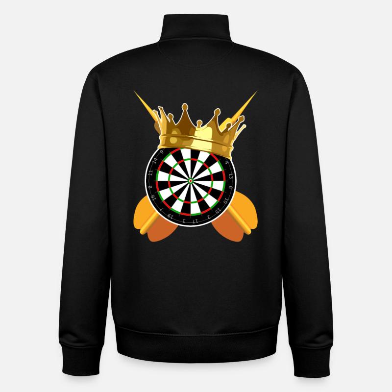Dartking Dart Dartpfeil - Unisex Organic Zip Sweatshirt von Stanley/Stella - Schwarz