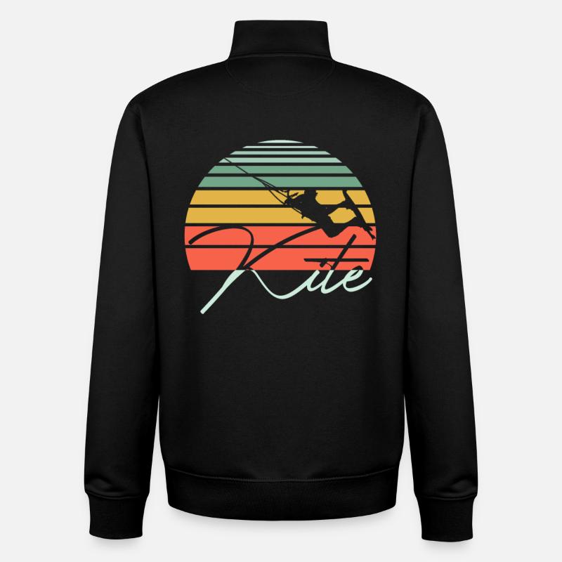 Kitesurf Kite Surfer - Unisex Organic Zip Sweatshirt von Stanley/Stella - Schwarz