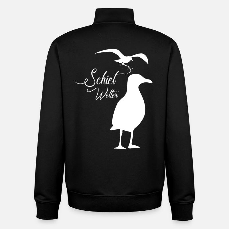 Intempérie - Sweat zippé unisexe en coton bio Stanley/Stella - noir