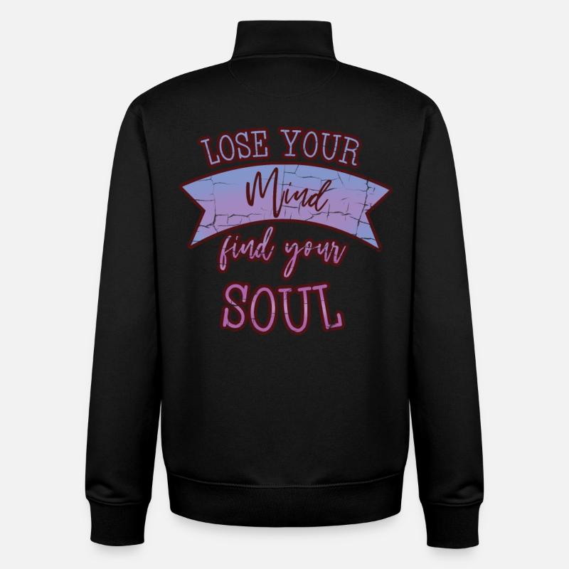 Méditation - Sweat zippé unisexe en coton bio Stanley/Stella - noir