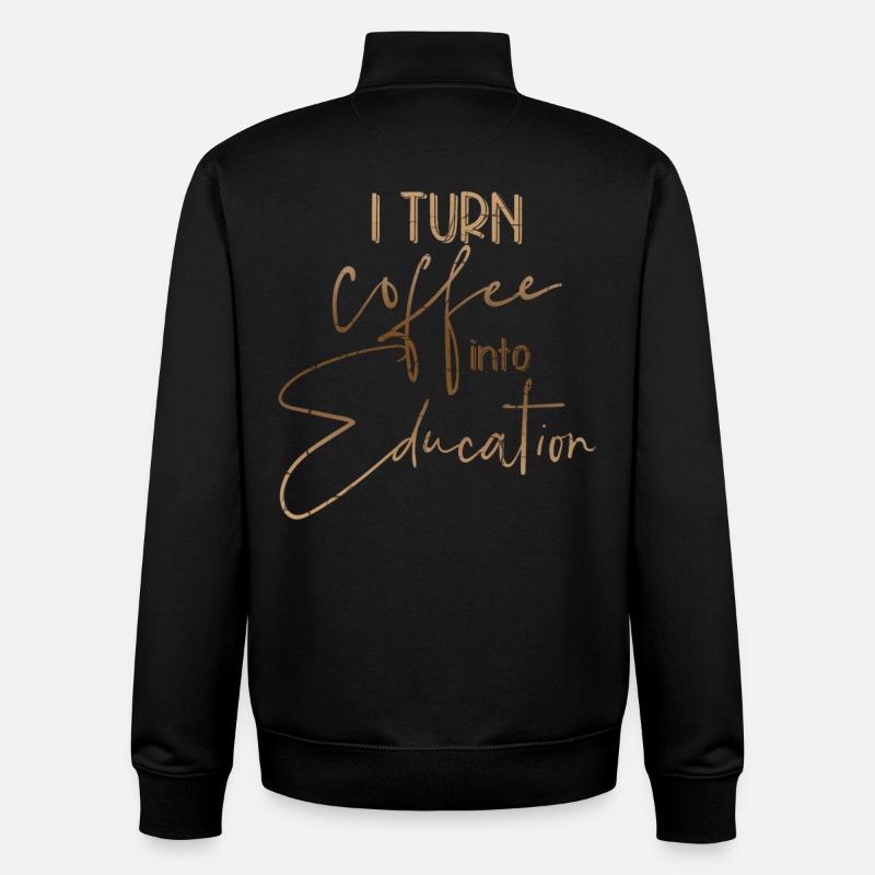Kaffee - Unisex Organic Zip Sweatshirt von Stanley/Stella - Schwarz