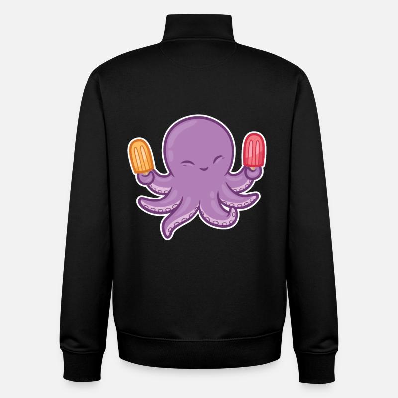 Octopus - Unisex Organic Zip Sweatshirt by Stanley/Stella - black