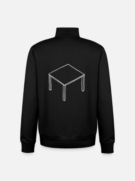 Table blanc - Sweat zippé unisexe en coton bio Stanley/Stella - noir