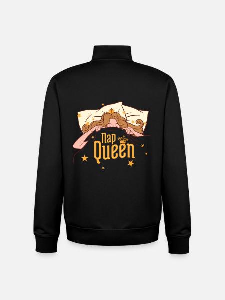Nap Queen - Unisex Organic Zip Sweatshirt by Stanley/Stella - black