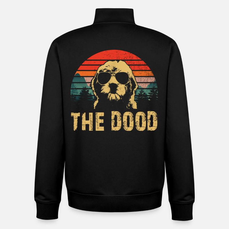 LE DOOD goldendoodle - Sweat zippé unisexe en coton bio Stanley/Stella - noir