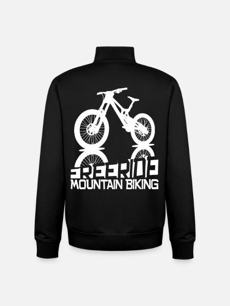 Freedom and adrenaline – MTB Freeride - Unisex Organic Zip Sweatshirt by Stanley/Stella - black