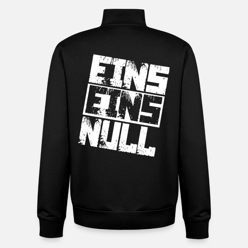 Polizei 110 Notruf - Unisex Organic Zip Sweatshirt von Stanley/Stella - Schwarz