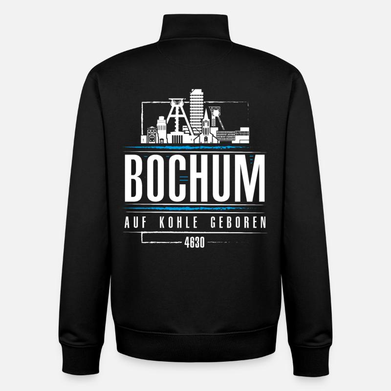 Bochum - 4630 - Auf Kohle geboren - Unisex Organic Zip Sweatshirt von Stanley/Stella - Schwarz
