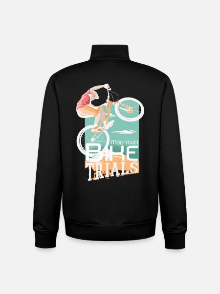 Trial de VTT - Sweat zippé unisexe en coton bio Stanley/Stella - noir