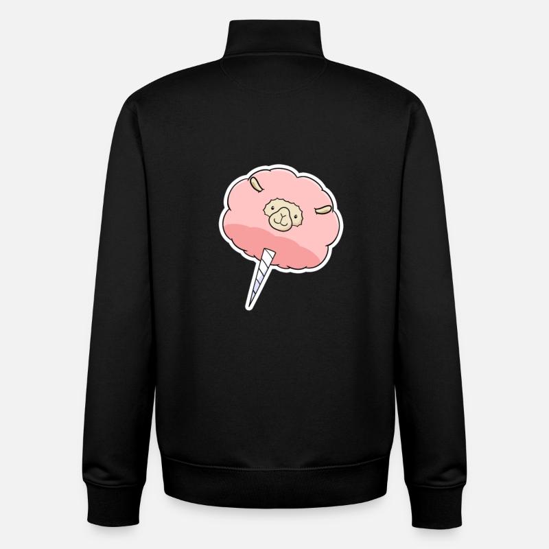 Lama Alpaka - Sweat zippé unisexe en coton bio Stanley/Stella - noir