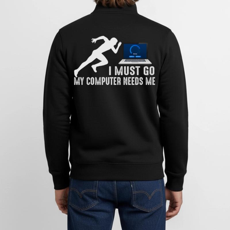 Tech Sprint: My Computer Needs Me Unisex Organic Zip Sweatshirt by Stanley/Stella