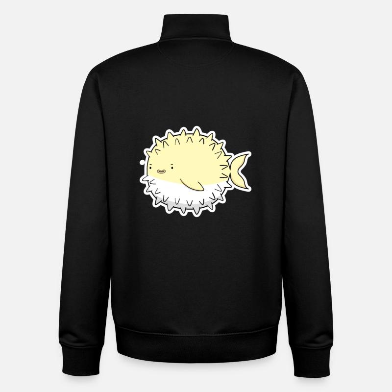 Pufferfisch - Unisex Organic Zip Sweatshirt von Stanley/Stella - Schwarz