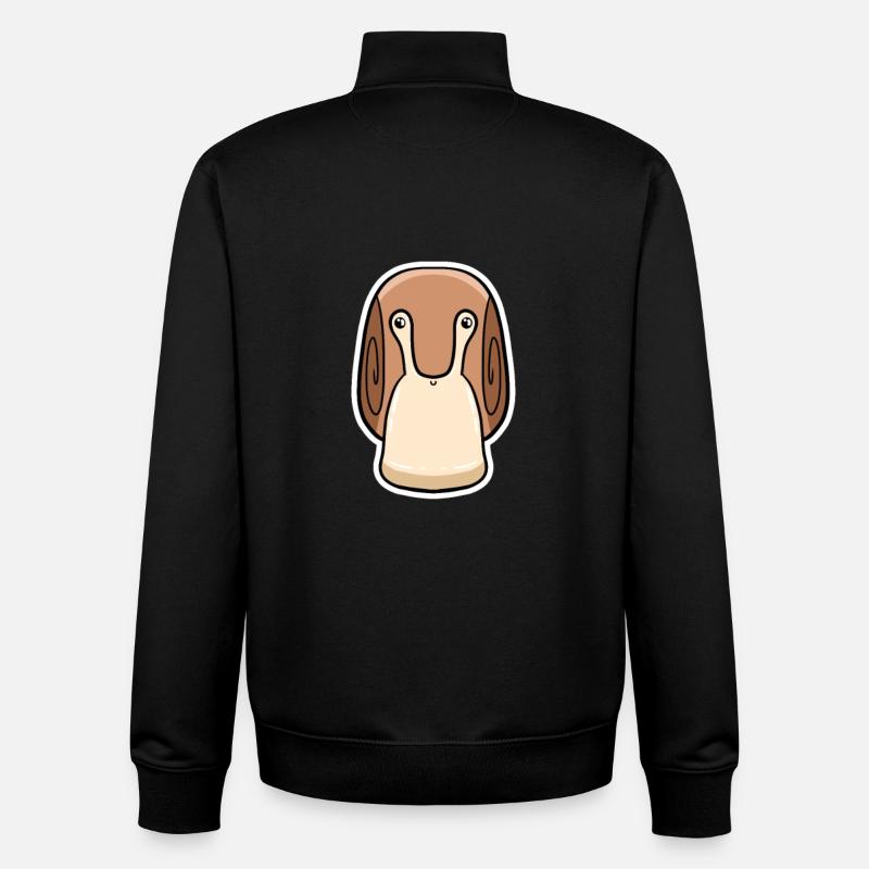 Escargot - Sweat zippé unisexe en coton bio Stanley/Stella - noir