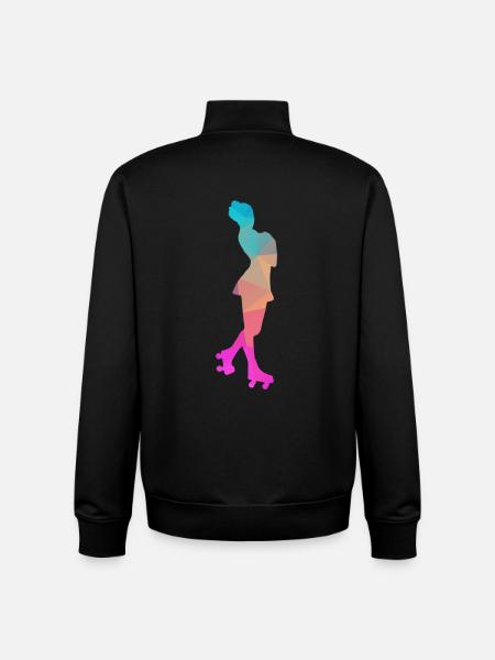 Abstrakter Eis- und Rollschuh-Design - Unisex Organic Zip Sweatshirt by Stanley/Stella - black