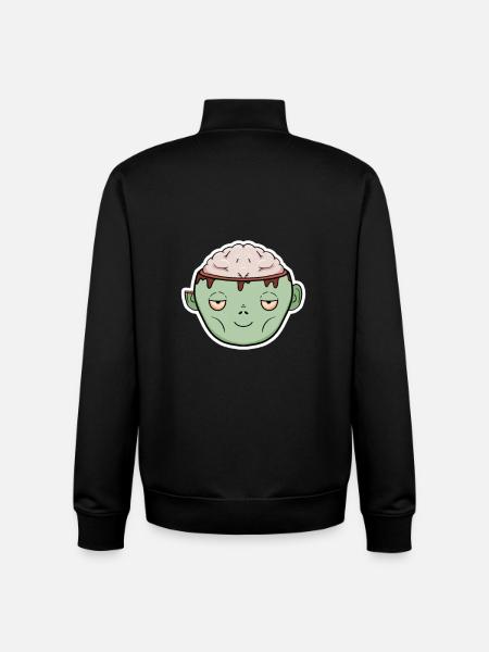 Zombie Brain in a Mug - Unisex Organic Zip Sweatshirt by Stanley/Stella - black
