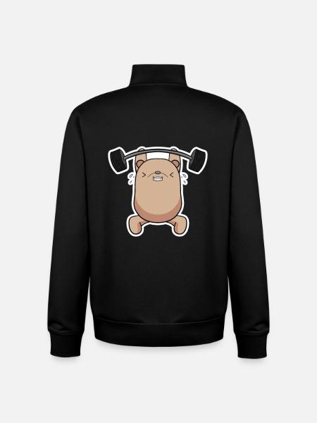 Kraft Bear Athlete - Unisex Organic Zip Sweatshirt by Stanley/Stella - black