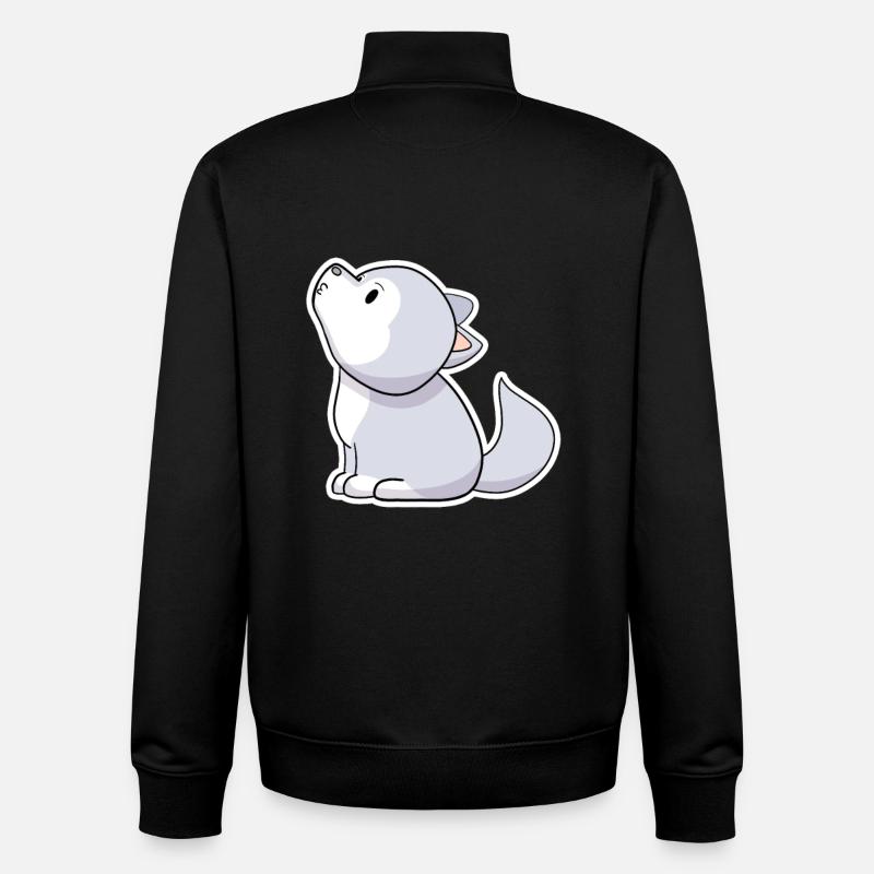 Loup - Sweat zippé unisexe en coton bio Stanley/Stella - noir