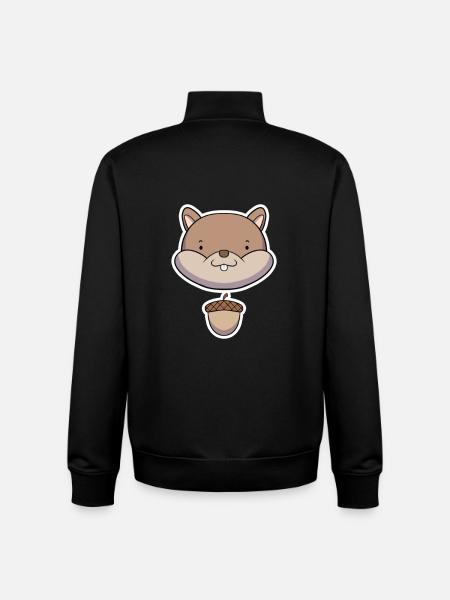 squirrel - Unisex Organic Zip Sweatshirt by Stanley/Stella - black