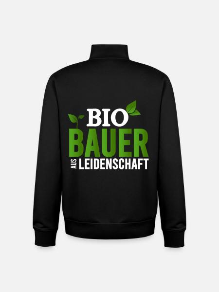 Bio Bauer Leidenschaft Logo - Unisex Organic Zip Sweatshirt von Stanley/Stella - Schwarz