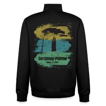 Prerow Ostsee - DarssCoast - Halbinsel Darss - Unisex Organic Zip Sweatshirt von Stanley/Stella - Schwarz - Hinten - AI Model Male 185 light (185cm)