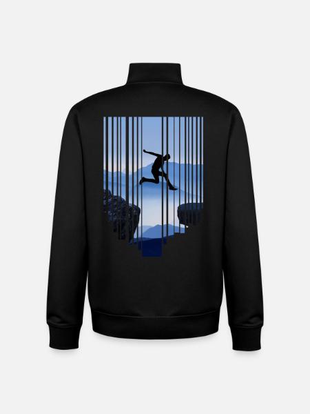 Parkour Jump - Unisex Organic Zip Sweatshirt by Stanley/Stella - black