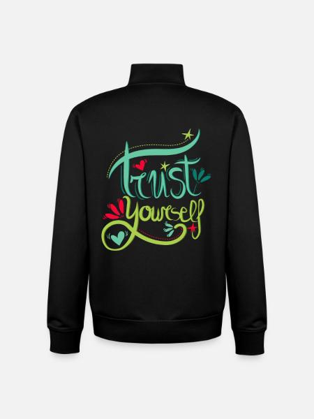 Trust Yourself - Trust Yourself - Unisex Organic Zip Sweatshirt by Stanley/Stella - black