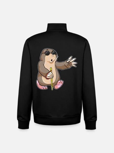 Lustiger Maulwurf - Unisex Organic Zip Sweatshirt von Stanley/Stella - Schwarz