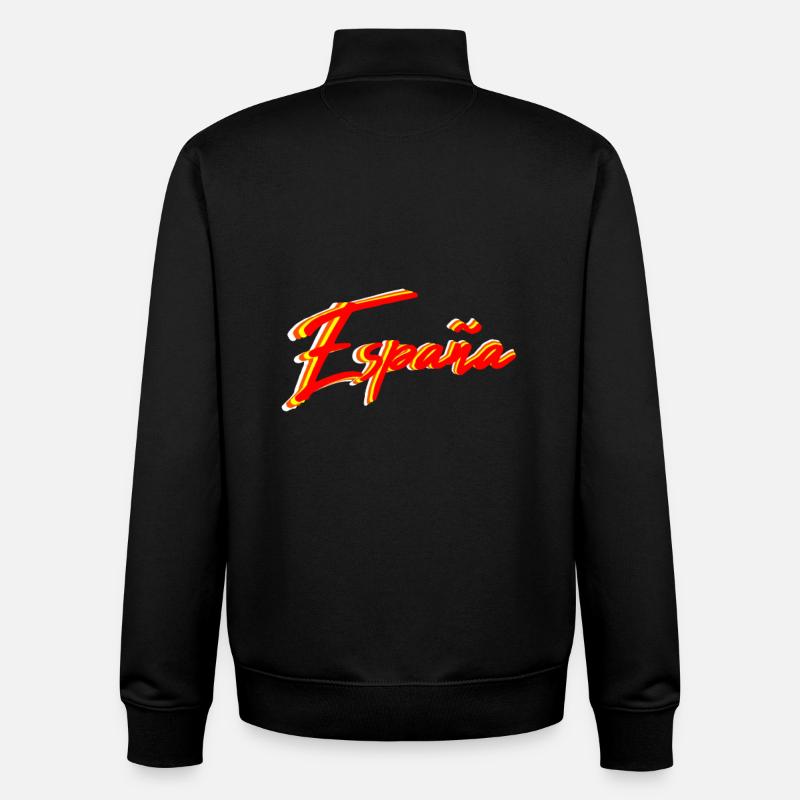 Espagne - Sweat zippé unisexe en coton bio Stanley/Stella - noir