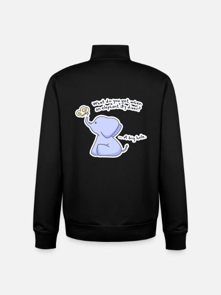 Elephant - Unisex Organic Zip Sweatshirt by Stanley/Stella - black
