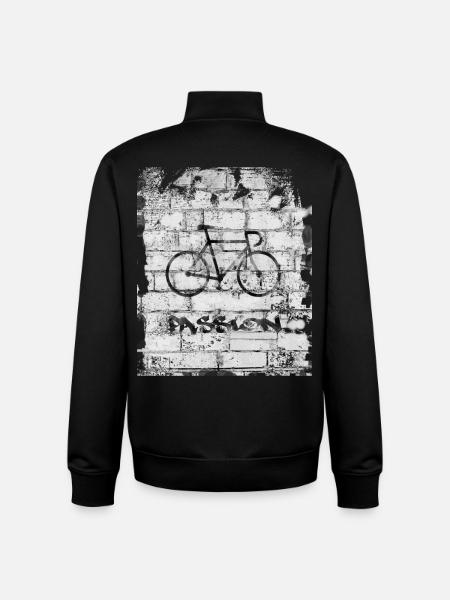 Bicyclette - Sweat zippé unisexe en coton bio Stanley/Stella - noir