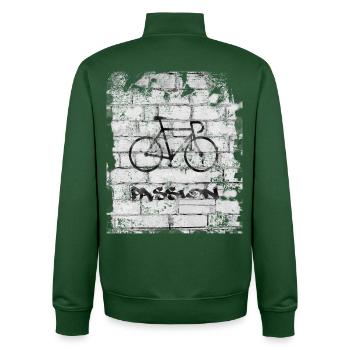 Bike - Unisex Organic Zip Sweatshirt von Stanley/Stella - Flaschengrün - Hinten - AI Model Male 185 dark (185cm)