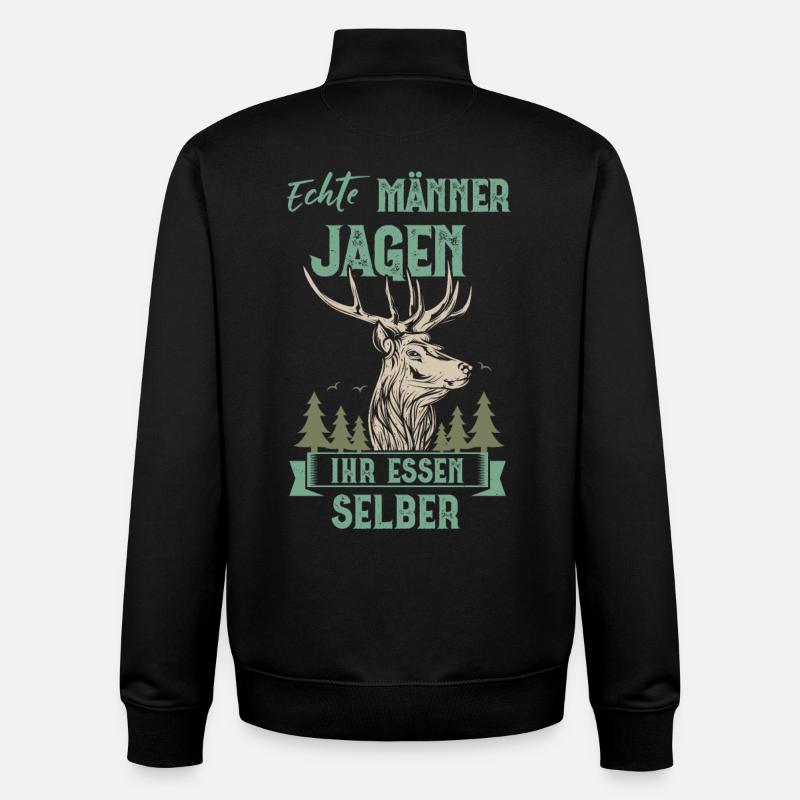 Jäger Männer  - Unisex Organic Zip Sweatshirt von Stanley/Stella - Schwarz