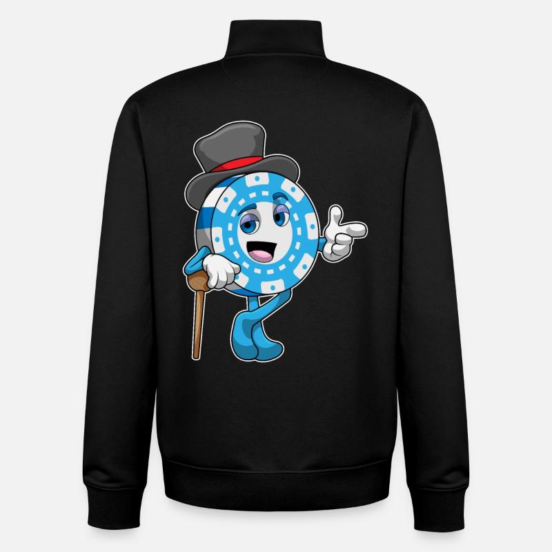 Poker Pokerchips - Unisex Organic Zip Sweatshirt von Stanley/Stella - Schwarz