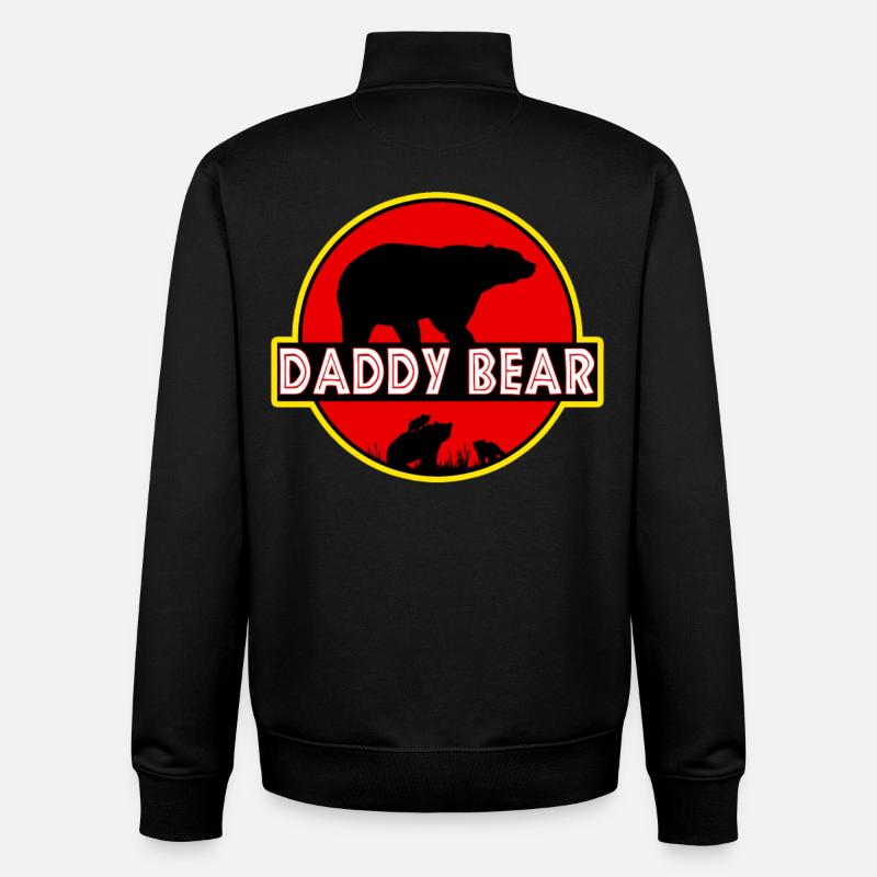 Papa Bär - Unisex Organic Zip Sweatshirt von Stanley/Stella - Schwarz